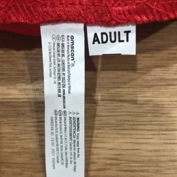 NEW Party City Red Flare Skirt Costume - Picture 10 of 11